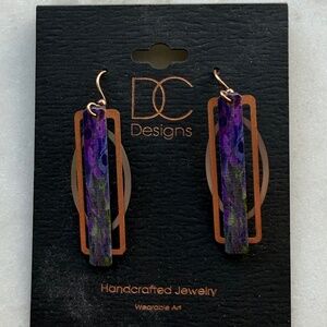 DC DESIGNS   Geometric metal accent Earrings, Handcrafted